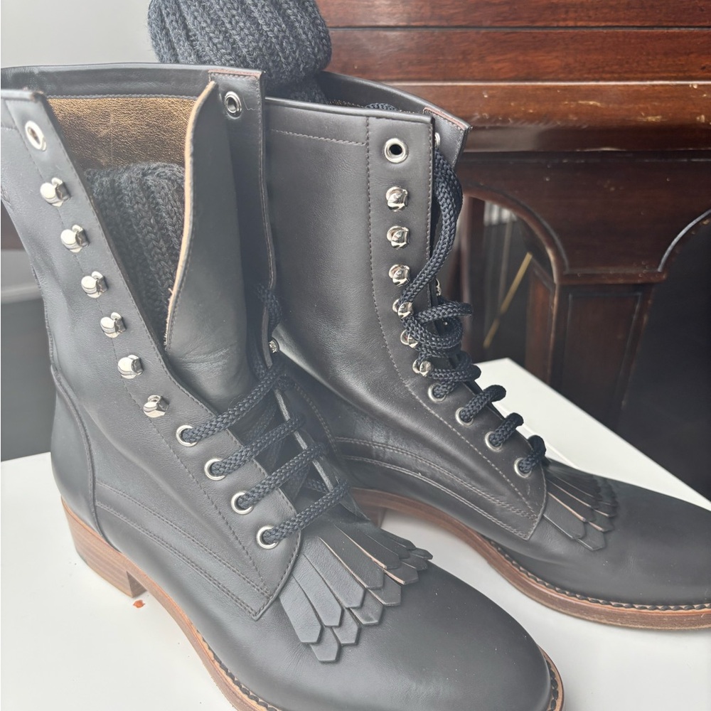 Chanel Combat Style Boots